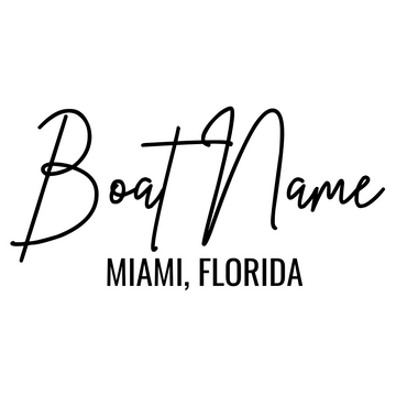 Personalized Boat Name Vinyl Decal with Hailing Port State - Permanent Marine-Grade for Signs, Speed boat, Fishing Vessel, Watercraft C19, B1